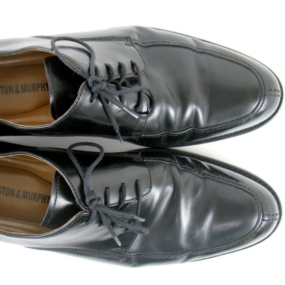 Johnston & Murphy Black Leather Oxford Shoes Sz 9M main image 5